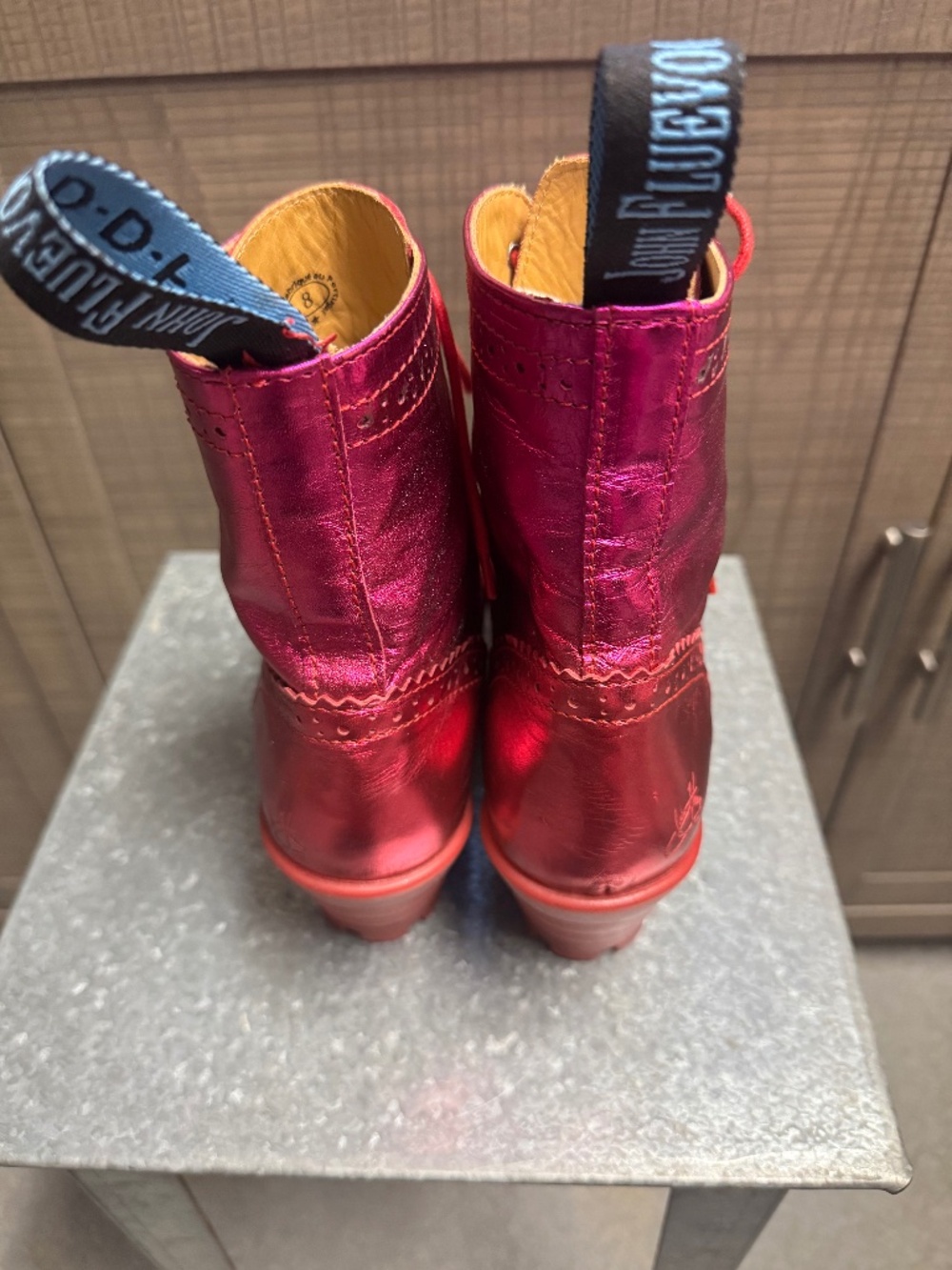 Mellow Bebop Mid Heel Brogue Boots - Picture 2 of 5